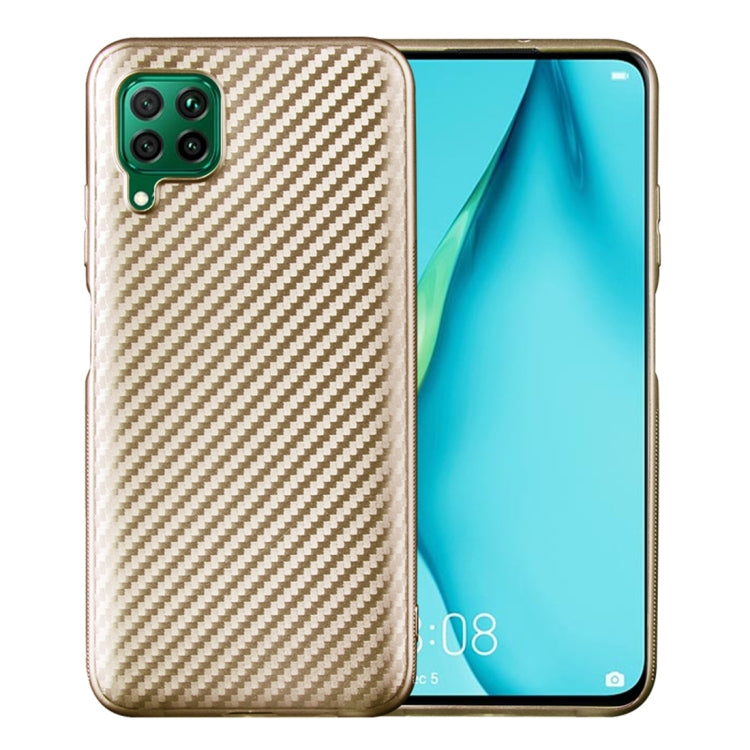 For Huawei P40 Lite Carbon Fiber Texture Shockproof TPU Protective Case