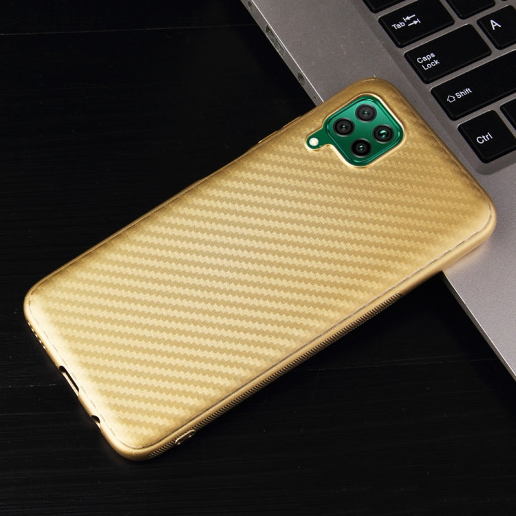 For Huawei P40 Lite Carbon Fiber Texture Shockproof TPU Protective Case