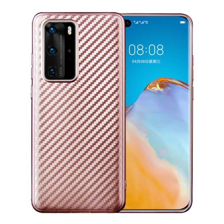 For Huawei P40 Pro Carbon Fiber Texture Shockproof TPU Protective Case
