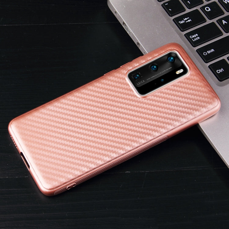 For Huawei P40 Pro Carbon Fiber Texture Shockproof TPU Protective Case