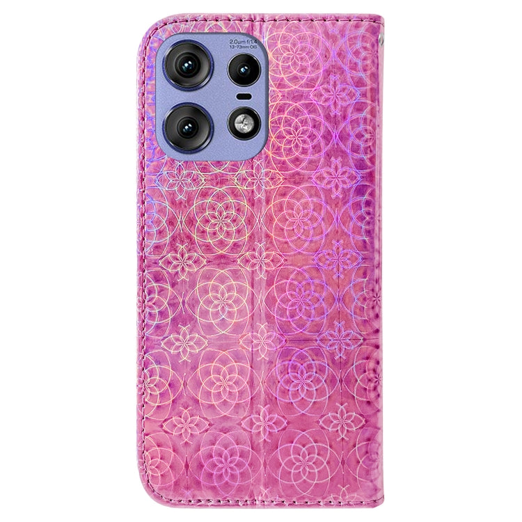 For Motorola Edge 50 Pro Colorful Magnetic Buckle Leather Phone Case