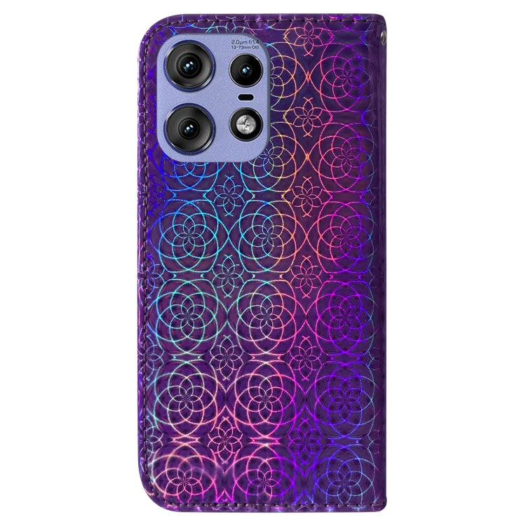 For Motorola Edge 50 Pro Colorful Magnetic Buckle Leather Phone Case