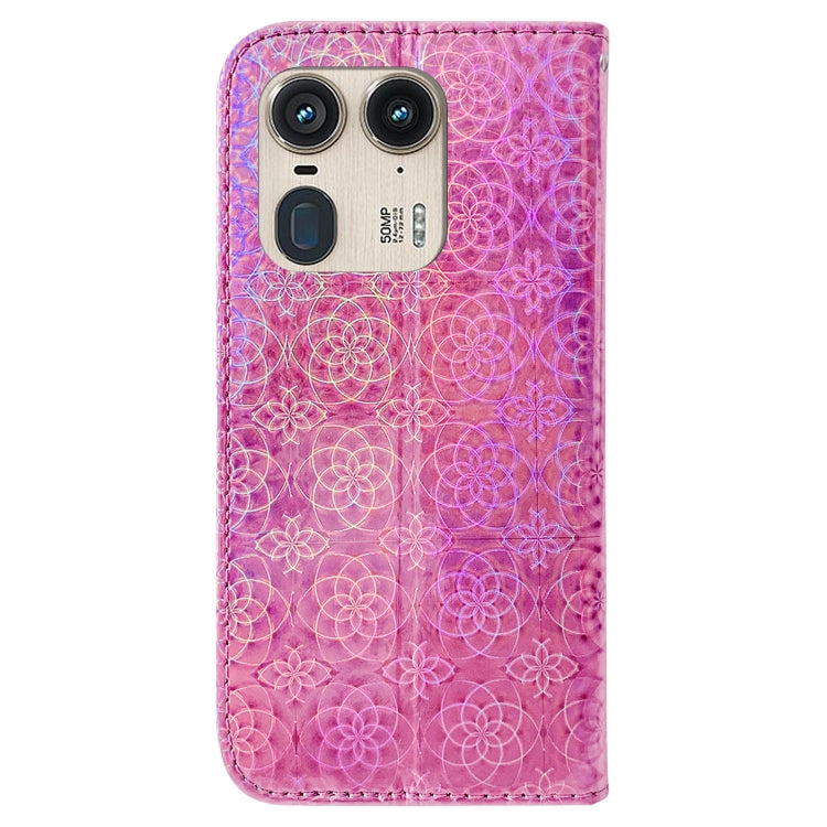 For Motorola Edge 50 Ultra Colorful Magnetic Buckle Leather Phone Case