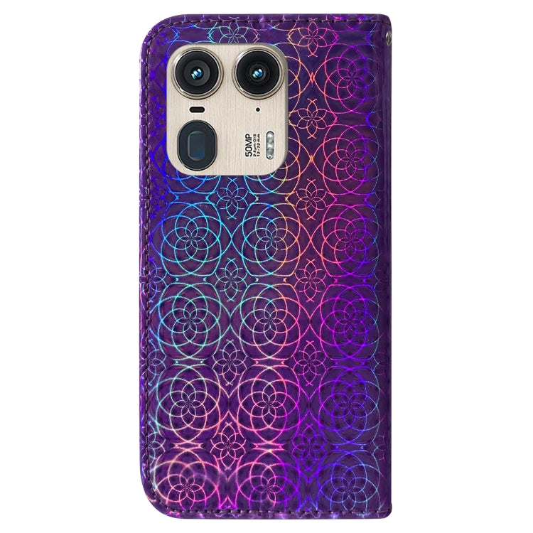 For Motorola Edge 50 Ultra Colorful Magnetic Buckle Leather Phone Case