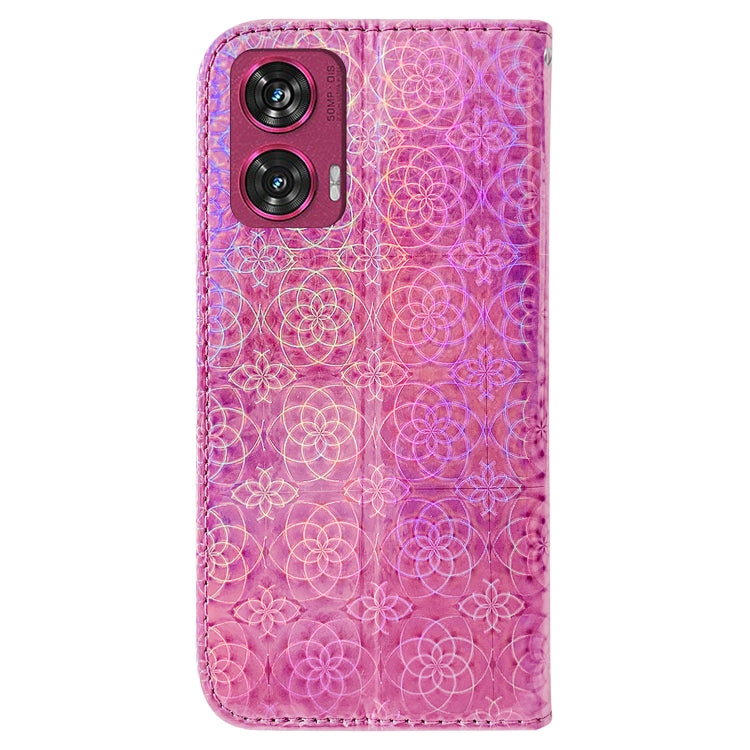 For Motorola Edge 50 Fusion Colorful Magnetic Buckle Leather Phone Case