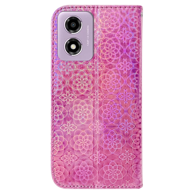 For Motorola Moto G04s / Moto E14 Colorful Magnetic Buckle Leather Phone Case
