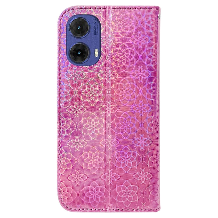 For Motorola Moto G85 Colorful Magnetic Buckle Leather Phone Case