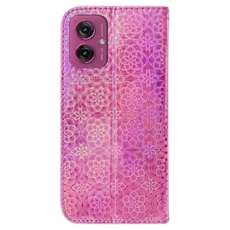 For Motorola Moto G55 Colorful Magnetic Buckle Leather Phone Case