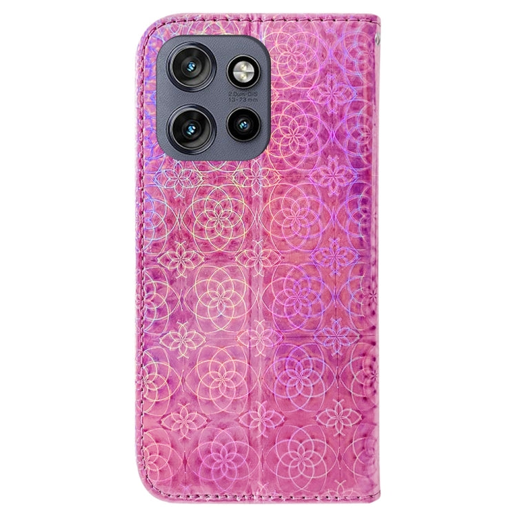 For Motorola Edge 50 Neo 5G Global Colorful Magnetic Buckle Leather Phone Case