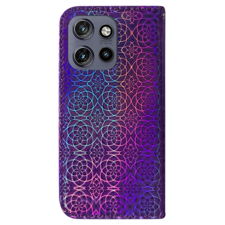 For Motorola Edge 50 Neo 5G Global Colorful Magnetic Buckle Leather Phone Case