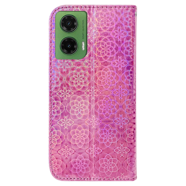 For Motorola Moto G35 Colorful Magnetic Buckle Leather Phone Case