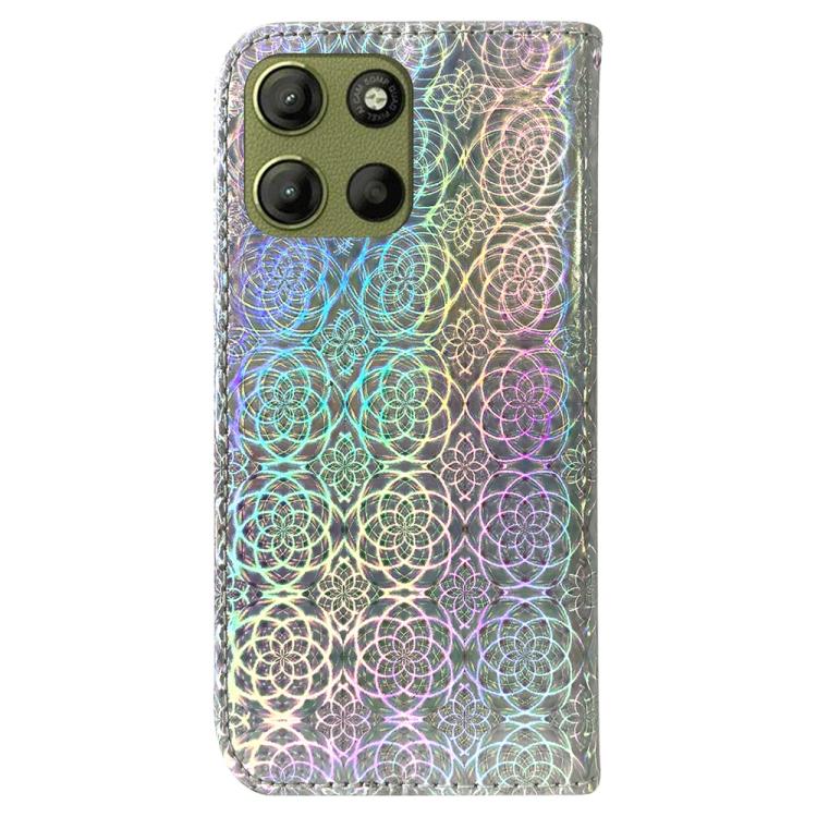 For Motorola Moto G15 Colorful Magnetic Buckle Leather Phone Case
