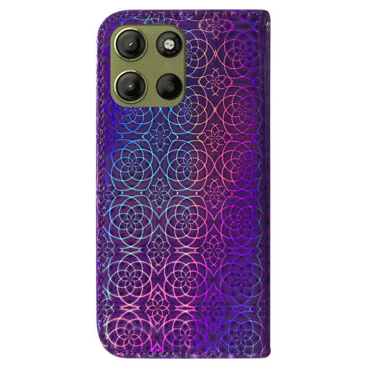 For Motorola Moto G15 Colorful Magnetic Buckle Leather Phone Case
