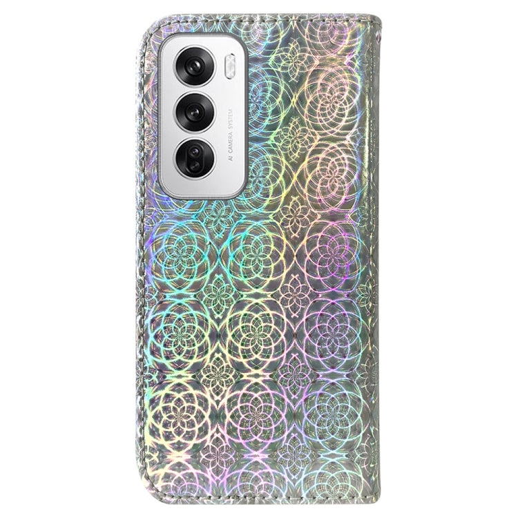 For OPPO Reno12 5G Global Colorful Magnetic Buckle Leather Phone Case