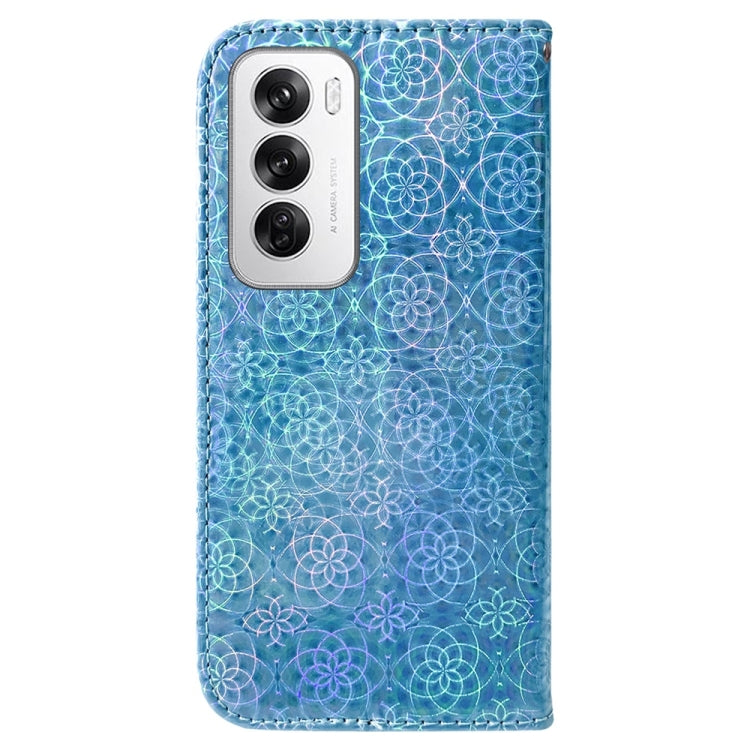 For OPPO Reno12 5G Global Colorful Magnetic Buckle Leather Phone Case