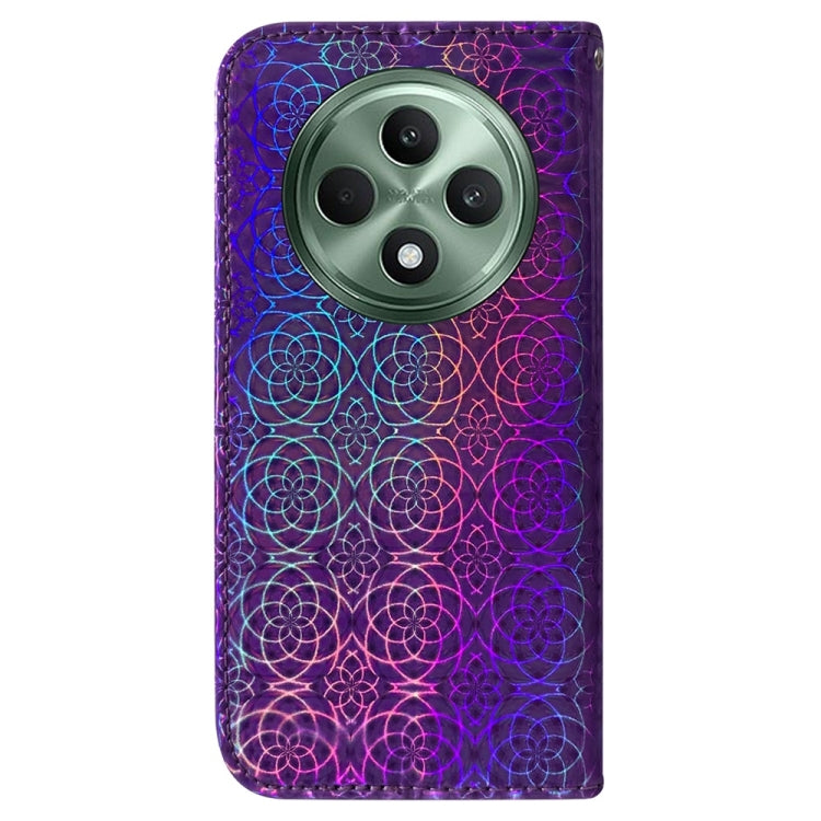 For OPPO Reno12 F 5G Colorful Magnetic Buckle Leather Phone Case