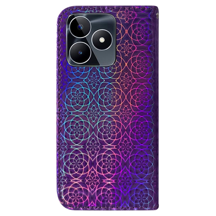 For Realme C53 / Narzo N53 Colorful Magnetic Buckle Leather Phone Case