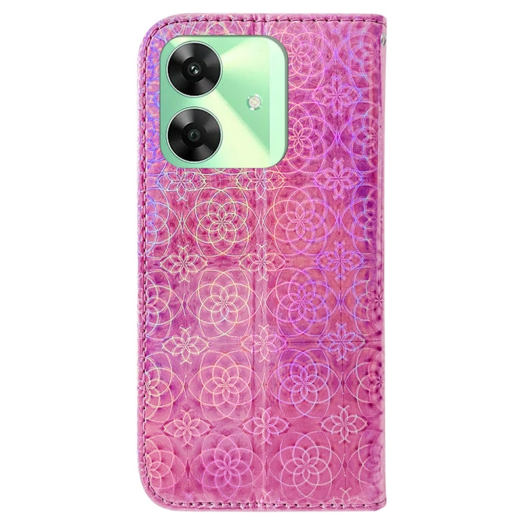 For Realme C61 / C63 / Note 60 Colorful Magnetic Buckle Leather Phone Case