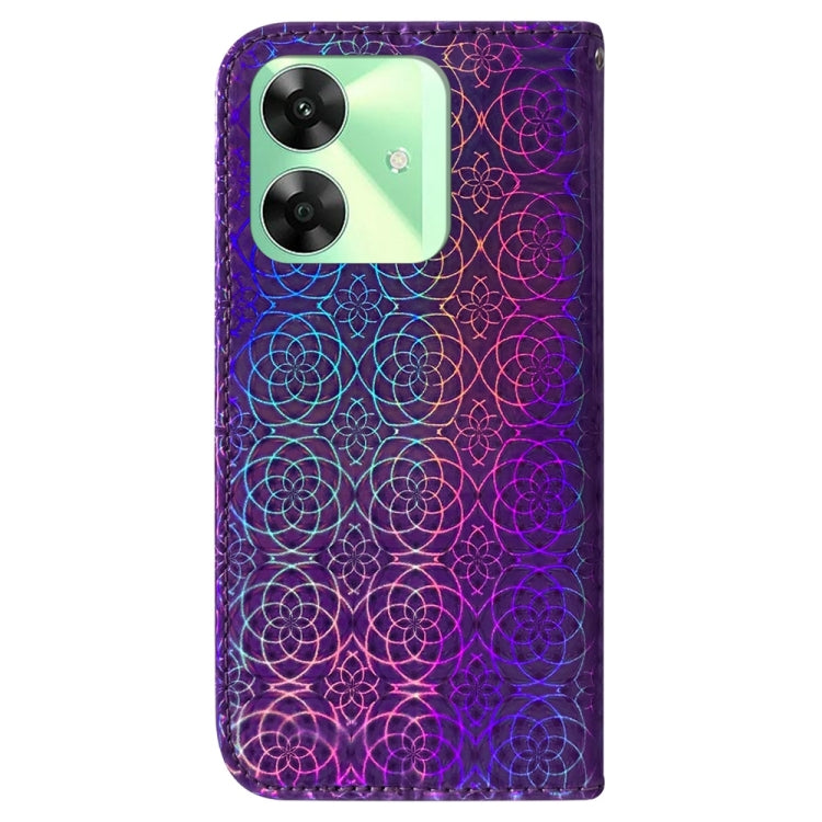 For Realme C61 / C63 / Note 60 Colorful Magnetic Buckle Leather Phone Case