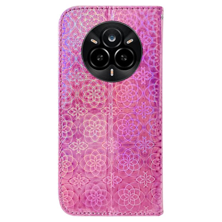 For Realme 14 Pro Colorful Magnetic Buckle Leather Phone Case