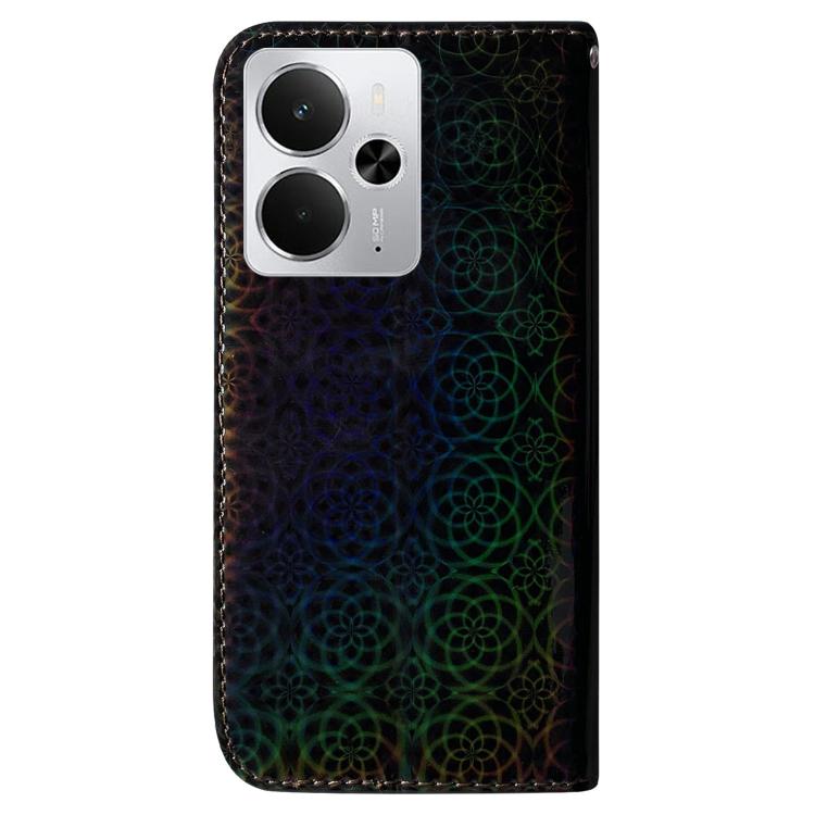 For Realme 14 Colorful Magnetic Buckle Leather Phone Case