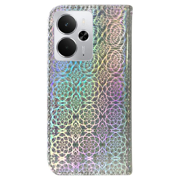 For Realme 14 Colorful Magnetic Buckle Leather Phone Case