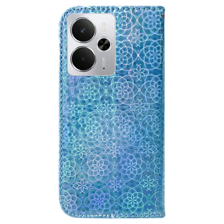 For Realme 14 Colorful Magnetic Buckle Leather Phone Case