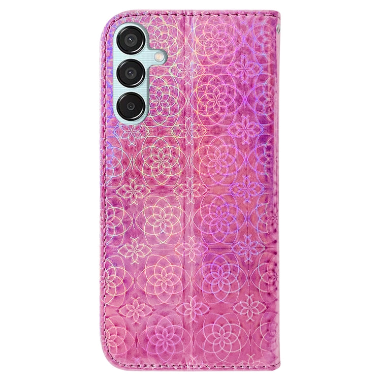 For Samsung Galaxy M15/F15 Colorful Magnetic Buckle Leather Phone Case