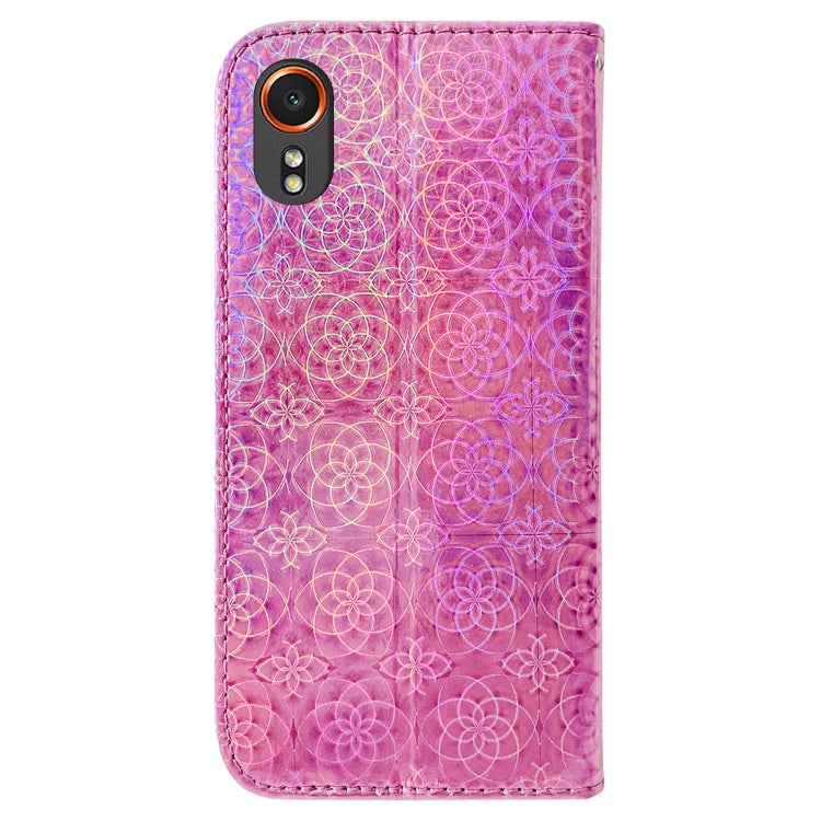 For Samsung Galaxy Xcover7 Colorful Magnetic Buckle Leather Phone Case