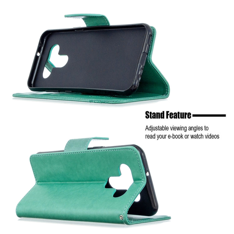 For LG K51 Two Butterflies Embossing Pattern Horizontal Flip Leather Case with Holder & Card Slot & Wallet & Lanyard