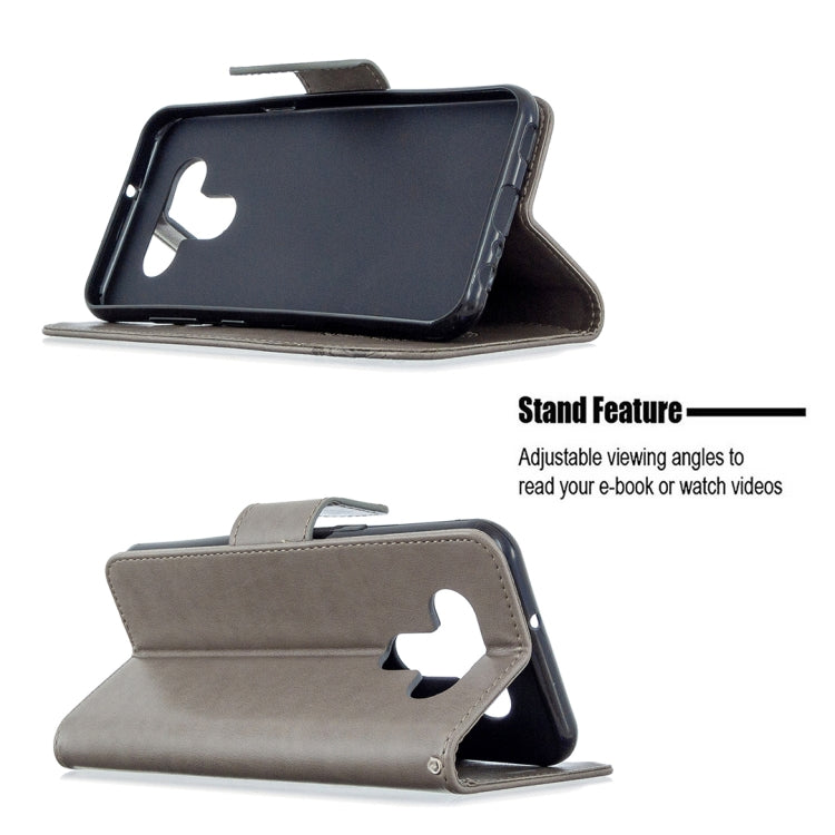 For LG K51 Two Butterflies Embossing Pattern Horizontal Flip Leather Case with Holder & Card Slot & Wallet & Lanyard