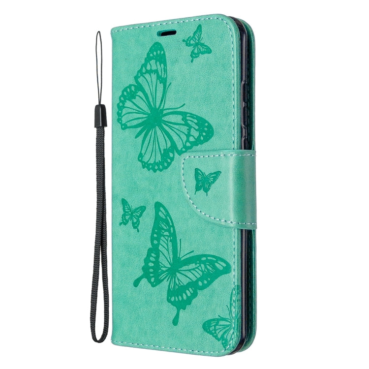 For Huawei P Smart (2020) Two Butterflies Embossing Pattern Horizontal Flip Leather Case with Holder & Card Slot & Wallet & Lanyard