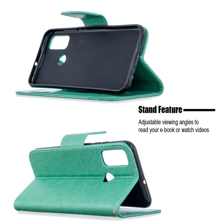 For Huawei P Smart (2020) Two Butterflies Embossing Pattern Horizontal Flip Leather Case with Holder & Card Slot & Wallet & Lanyard