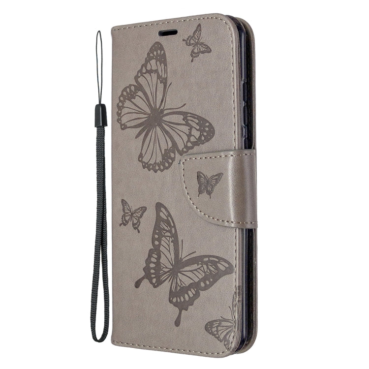 For Huawei P Smart (2020) Two Butterflies Embossing Pattern Horizontal Flip Leather Case with Holder & Card Slot & Wallet & Lanyard