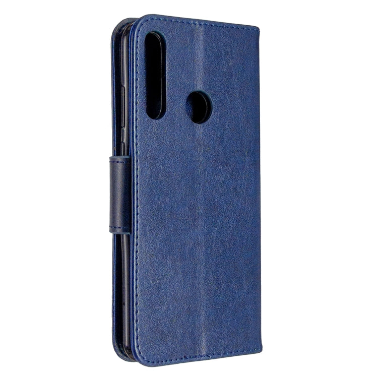 For Huawei Y6P Two Butterflies Embossing Pattern Horizontal Flip Leather Case with Holder & Card Slot & Wallet & Lanyard