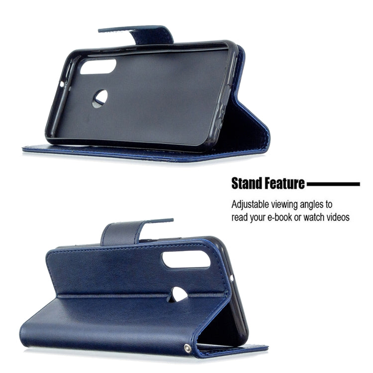 For Huawei Y6P Two Butterflies Embossing Pattern Horizontal Flip Leather Case with Holder & Card Slot & Wallet & Lanyard