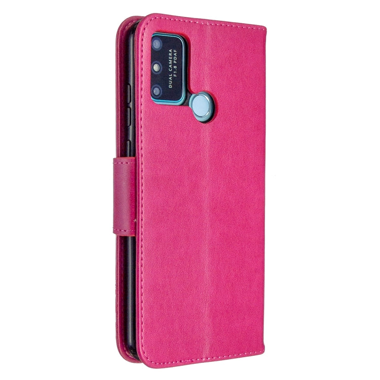 For Huawei Honor 9A Two Butterflies Embossing Pattern Horizontal Flip Leather Case with Holder & Card Slot & Wallet & Lanyard