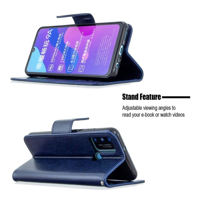 For Huawei Honor 9A Two Butterflies Embossing Pattern Horizontal Flip Leather Case with Holder & Card Slot & Wallet & Lanyard