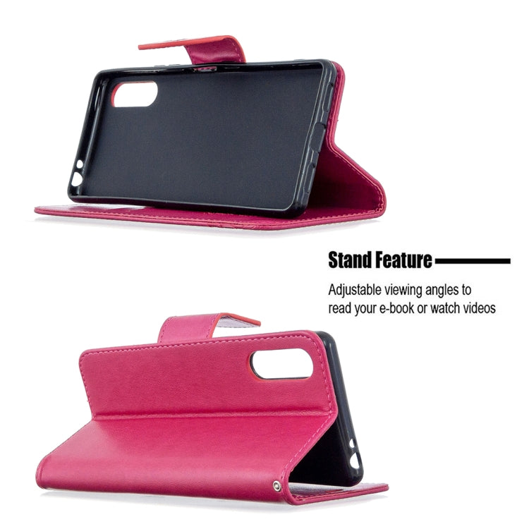 For Sony Xperia L4 Two Butterflies Embossing Pattern Horizontal Flip Leather Case with Holder & Card Slot & Wallet & Lanyard