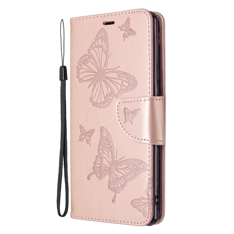 For Sony Xperia L4 Two Butterflies Embossing Pattern Horizontal Flip Leather Case with Holder & Card Slot & Wallet & Lanyard