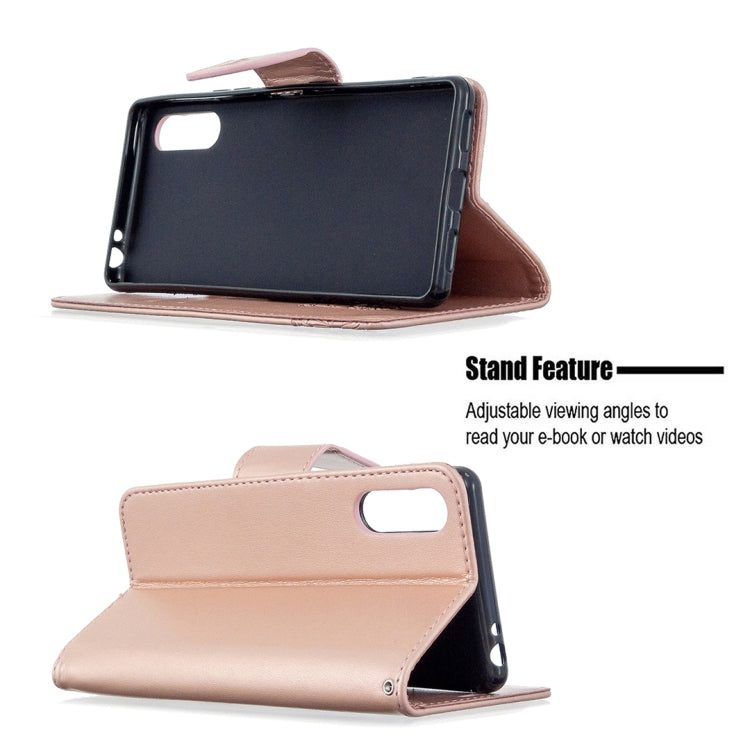 For Sony Xperia L4 Two Butterflies Embossing Pattern Horizontal Flip Leather Case with Holder & Card Slot & Wallet & Lanyard