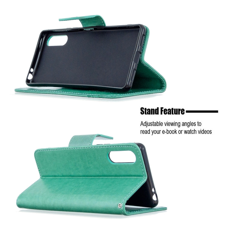 For Sony Xperia L4 Two Butterflies Embossing Pattern Horizontal Flip Leather Case with Holder & Card Slot & Wallet & Lanyard