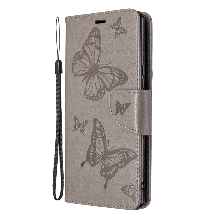 For Sony Xperia L4 Two Butterflies Embossing Pattern Horizontal Flip Leather Case with Holder & Card Slot & Wallet & Lanyard