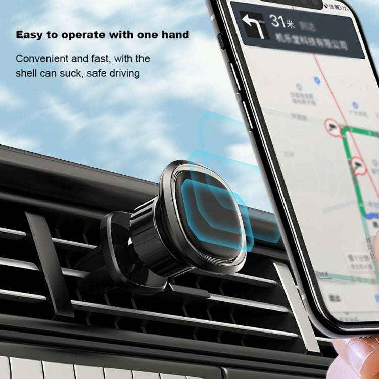 FLOVEME YXF222951 Square Air Outlet Magnetic Car Holder(Black)