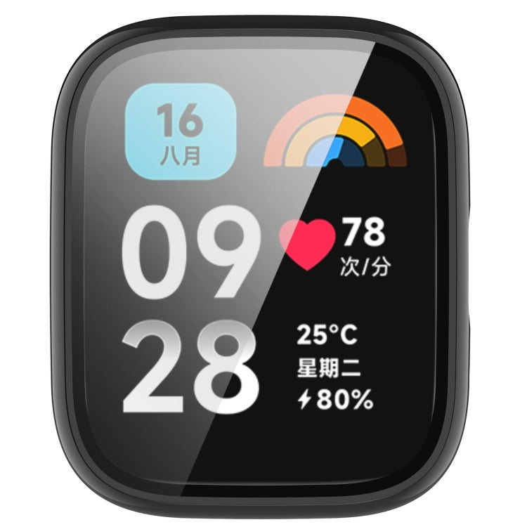 For Redmi Watch 3 Lite PC + Tempered Film Integrated Watch Protective Case