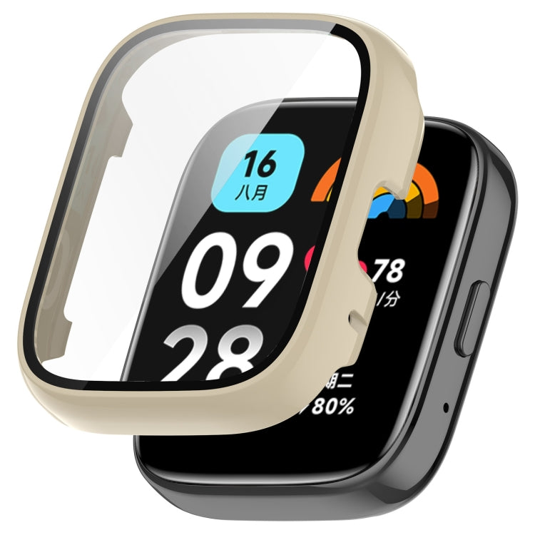 For Redmi Watch 3 Lite PC + Tempered Film Integrated Watch Protective Case
