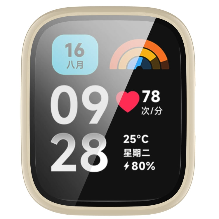 For Redmi Watch 3 Lite PC + Tempered Film Integrated Watch Protective Case