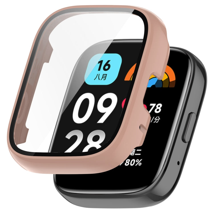 For Redmi Watch 3 Lite PC + Tempered Film Integrated Watch Protective Case