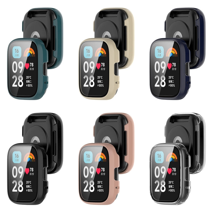 For Redmi Watch 3 Lite PC + Tempered Film Integrated Watch Protective Case