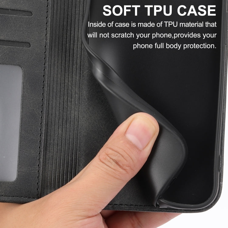 For Xiaomi Redmi 12 Cubic Grid Calf Texture Magnetic Leather Phone Case
